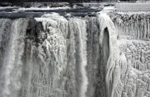Zima w USA. Zamarzł wodospad Niagara
