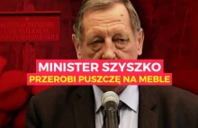 Dziennikarz zapytał ministra Szyszkę, co stanie się z drewnem z Puszczy...