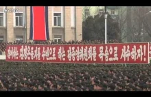 Korea Północna - masowy wiec 4 marca 2012 przeciwko zdrajcom z Korei Południowej