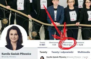 Nagły atak obserwujących na profil K. Gasiuk-Pihowicz? Czy ich sobie dokupiła?