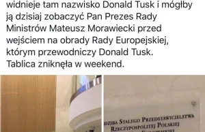 Zniknęła tablica pamiątkowa polskiego stałego przedstawicielstwa w Brukseli