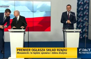 Morawiecki poniżony przez Kaczyńskiego podczas przemówienia na żywo