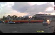 Kolizja samochodu z tramwajem