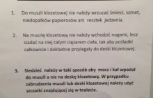 ...aby mocz i kał wpadał do muszli, a nie na deskę klozetową...