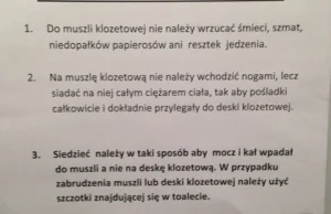 ...aby mocz i kał wpadał do muszli, a nie na deskę klozetową...