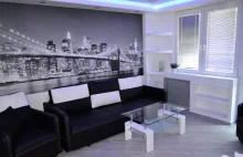 Remont , Duży pokój przed i po w Kawalerce 31 m2 w bloku . Living room b...