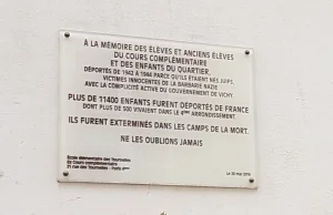 Żeby opluć Polaków wystarczy tablica upamiętniająca żydowskich uczniów w Paryżu