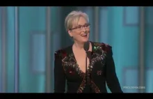 Przemowa Meryl Streep podczas gali rozdania Złotych Globów