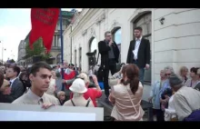 Pikieta przed Pałacem Prezydenckim przeciw "Golgota Picnic"