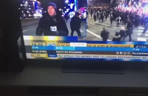 W TVN24 na żywo komentarz przechodnia o demonstracji KOD