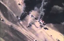 Nowy film z bombardowania cystern ISIS. Robi wrażenie.