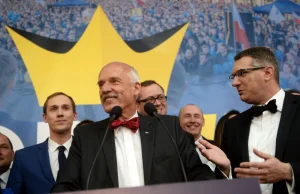 Korwin-Mikke po ogłoszeniu wyników: "Nie wyjeżdżajcie z kraju!"