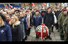 Akcja "Niepodległa do hymnu" na Rossie w Wilnie