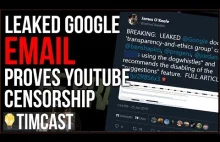 Wyciek maili z googla potwierdza CENZURĘ prawicowych kanałów na youtube! AFERA!