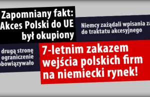 Akces Polski do UE był okupiony 7-letnim zakazem wejścia polskich firm na...