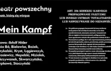 Wcześniej "Klątwa", teraz “Mein Kampf” w Teatrze powszechnym w Warszawie.