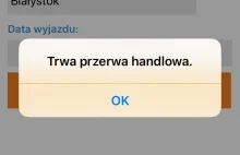 Przerwa handlowa w app INTERCITY