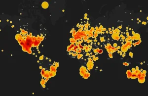 Interaktywna mapa miejsc upadku meteorytów