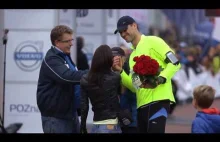 Poznań Maraton - Oświadczyny na mecie