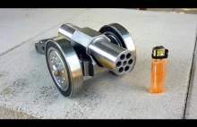 SIX Barrel !!! Powerful Mini Cannon. 9mm Caliber. Most Powerful mini...