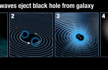 Dowód na wyrzucenie czarnej dziury przez fale grawitacyjne