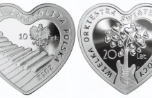 Pierwsze polskie monety w kształcie serca ... i z Comic sansem