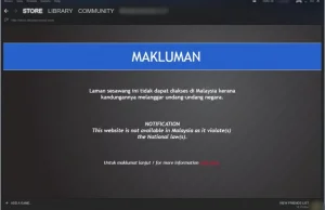 W całej Malezji zablokowano dostęp do Steama