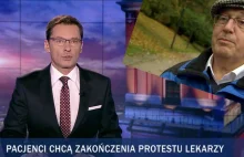 Stary, dobry "pacjent" znowu w "Wiadomościach TVP". Po raz kolejny nie zawiódł