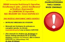 Działkowcy ROD Warszawa i inne miasta. Ważne info!!!