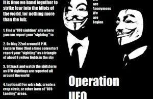 Nowa akcja Anonimowych - UFO