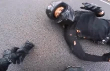 Wypadek laski na motocyklu