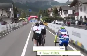 Dobry występ Roberta Kubicy wyścigu kolarskim.