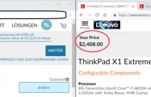 Cena między EU i US na przykładzie laptopa