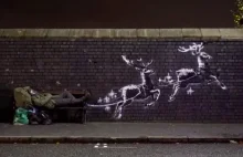 Banksy nowym muralem zwraca uwagę na problem bezdomności
