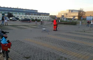 Wypadek na Borowskiej we Wrocławiu. BMW cudem minęło wiatę przystankową