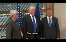 Junker wyśmiał Tuska przy Trumpie !