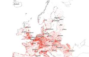 Mapa zaludnienia Europy