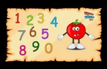 Nauka cyfr od 0 do 9 dla dzieci. Uczę się liczyć z pomidorkiem Józiem:)