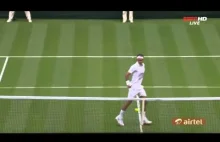 Wolej Federera podczas Wimbledonu 2013