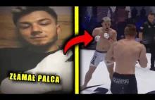 ADRIAN POLAK walczył z AMADEUSZEM FERRARI ze ZŁAMANYM PALCEM na FAME MMA...