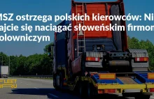 MSZ ostrzega: Nie dajcie się naciągać słoweńskim firmom holowniczym