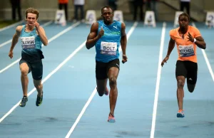 Usain Bolt REKORD ŚWIATA na 100 m w hali w Warszawie