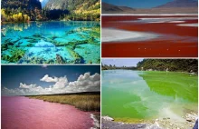 Jeziora z wodą o niesamowitych kolorach
