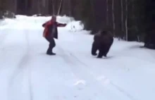 Atakował go niedźwiedź. Przestraszył napastnika [FILM]