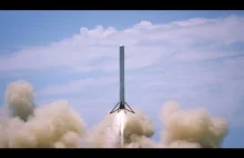 Testowy start i lądowanie rakiety F9R (1000 m)