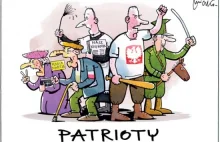 "Patrioty" - genialna karykatura A. Mleczki