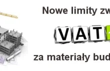 Nowe wyższe limity zwrotu VAT za materiały budowlane