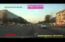 Wypadek na przejściu dla pieszych w Rosji
