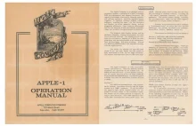 Oryginalne instrukcje obsługi Apple I także w cenie