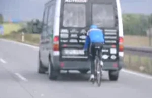 Rowerem na autostradzie A4 pod Legnicą. Jechał 70 km/h (ZOBACZ FILM